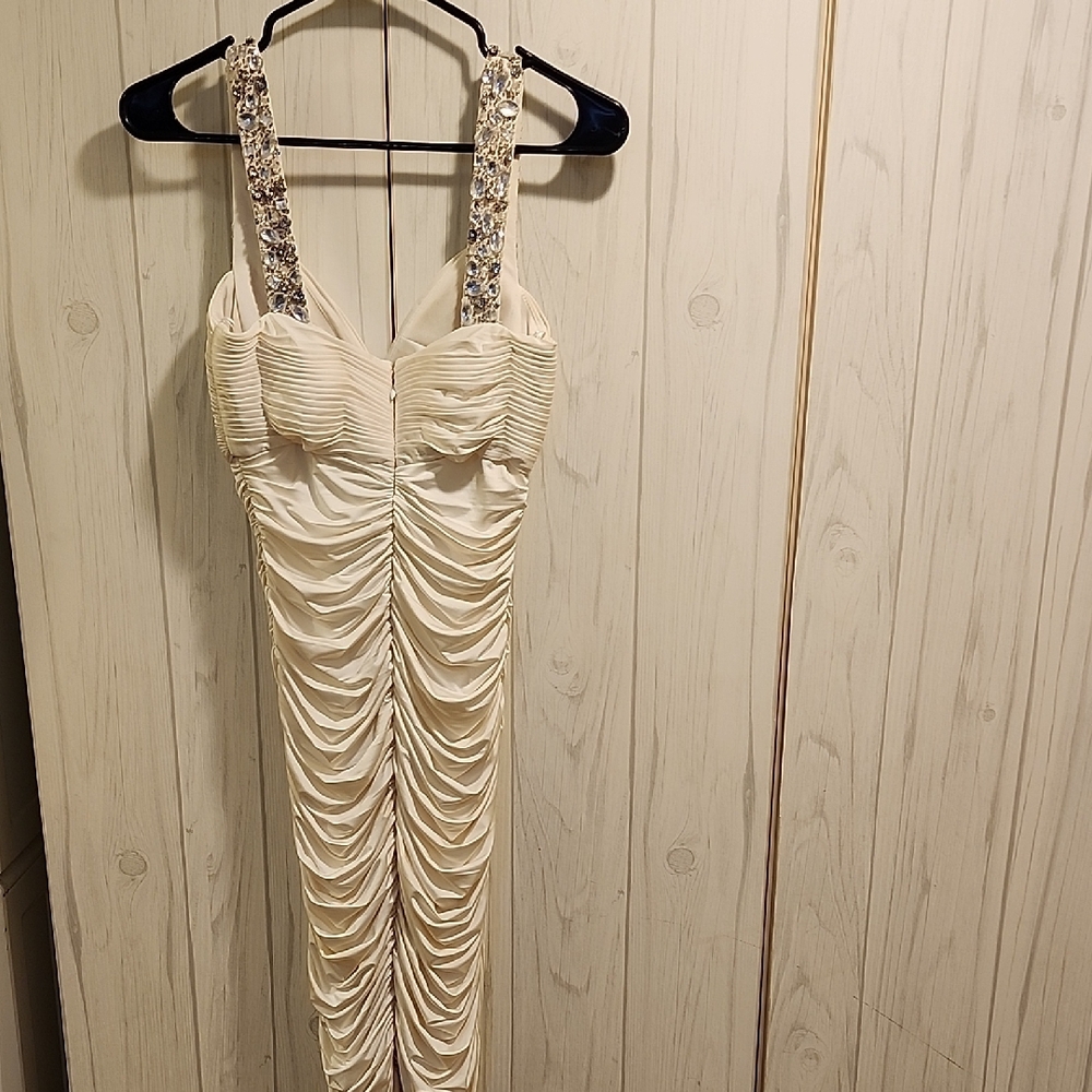 Cache Cream and Silver Backless Dress - Picture 6 of 11